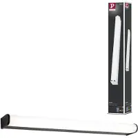 Paulmann LED-vegglampe Arneb, svart, 59 cm 3.000 K IP44