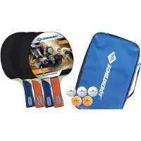 Schildkrot-Puppen Schildkrot Hobby ketsjer-sett til bordtennis + etui + baller MTS788603