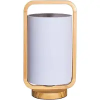Pauleen Woody Charm bordlampe i stoff og tre
