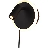 TRIO LED-vegglampe Jordan, 2 lyskilder, svart