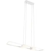 TRIO Albany LED-hengelampe, hvit, 100 x 28 cm, aluminium, CCT dimbar