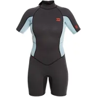 Billabong Launch 2/2 Mm Kortermet Shorty-våtdrakt Med Glidelås Bak For Dame