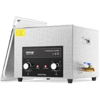 Vevor 15L ultralydrenser med varmetimer og kurv, profesjonell digital sonisk kavitasjonsmaskin, 360W rengjøringsmaskin for laboratorieverktøy, metalldeler, forgasser, messing, bildeler, motordeler