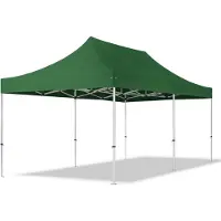 TOOLPORT 3x6 m aluminium, pop up partytelt, uten sidepaneler, mørkegrønn