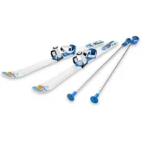 Gizmo Riders Ski til barn 70 cm med skistaver hvit/blå