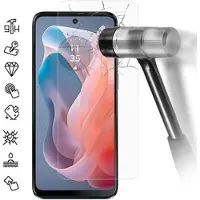 Mtp Products Motorola Moto G04 Beskyttelsesglass - 9H, 0.3mm - Case Friendly - Klar