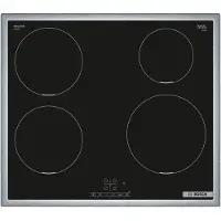 Bosch Serie | 4 PIE645BB5E - Induksjonstopp - 4 plater - Nisje - bredde: 56 cm - dybde: 49 cm - med rustfritt stål - svart/rustfritt stål