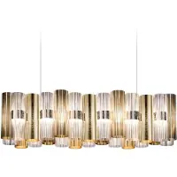 Slamp LED-hengelampe La Lollo, gullfarget, 100 cm