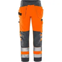 Fristads Green håndverkerbukse kl. 2 2641 GPLU Varseloransje D108