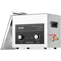 Vevor 10L ultralydrenser med varmetimer og kurv, profesjonell digital sonisk kavitasjonsmaskin, 240W rengjøringsmaskin for laboratorieverktøy, metalldeler, forgasser, messing, bildeler, motordeler
