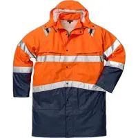 Fristads Regnfrakk 4634 RS, klasse 3 Varseloransje/marineblå 3XL