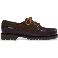 Sebago for man. 77123CW Brown Askook Leather Moccasins (40), Flat, 1 to 3 cm, Laces, Casual, Classic