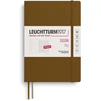Leuchtturm Weekly Planner & Notebook 2026 A5 Soft Spice Brown Leuchtturm1917