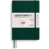 Leuchtturm Weekly Planner & Notebook 2026 A5 Soft Forest Green Leuchtturm1917