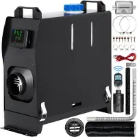 Vevor 5-8KW dieselluftvarmer, dieselparkeringsvarmer, alt-i-ett 12V lastebilvarmer, ett uttak, med svart LCD-bryter, rask oppvarming av dieselvarmer, for bobil, lastebil, båt, buss, bilhenger, camping