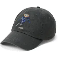 Ralph Lauren for man. 710P04899001 Twill cap with dark grey Polo Bear (OSFA), Casual, Cotton