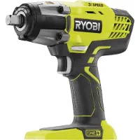 Ryobi One+ R18IW3-0 - Støtskiftenøkkel - trådløs - 3 hastigheter - 1/4 hex socket, 1/2 firkantnøkkel - 400 N·m - uten batteri - 18 V
