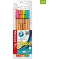 Stabilo point 88, Flerfarget, Fint, Flerfarget, Plast, Sekskantet, 0,4 mm