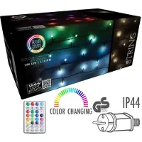 Koopman International Koopman juletrelys Juletrelys strenglys 198 RGBW LED med fjernkontroll