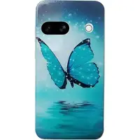 Mtp Products Google Pixel 8a Stilig Ultra-Slim TPU-deksel - Blå Sommerfugl