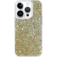 Mtp Products iPhone 15 Pro Glitter Flakes TPU-deksel - Gull