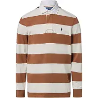 Ralph Lauren for man. 710717116055 Brown iconic rugby shirt (XXL), Casual, Cotton, Long sleeve
