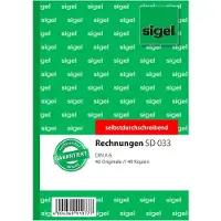 Sigel - Fakturaskjema - 40 ark - A6 (105 x 148 mm) - dublett - karbonfri