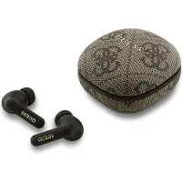 GUESS 4G Script Logo ENC True Wireless-hodetelefoner - Brune