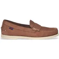 Sebago for man. 7111MSW Dan Boat Leather Loafers brown (41), Flat, None, Casual