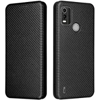 Mtp Products Nokia C21 Plus Flip-deksel - Karbonfiber - Svart