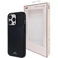 Saii Karbonfiber iPhone 13 Pro TPU Deksel - Svart