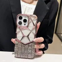 Mtp Products iPhone 16 Pro Max Rhinestone deksel med geometrisk diamantmønster - Rosa