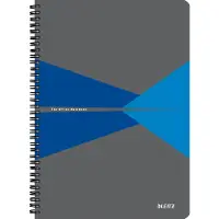 Leitz Office Notebook A4 squared wirebound with cardboard cover blue