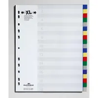 Durable 6759, Blank faneindeks, Polypropylen (PP), Flerfarget, Portrett, A4, 245 mm