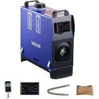 Vevor Dieselvarmer, 8KW, DC 12V/24V, Alt-i-ett bærbar dieselluftvarmer med fjernkontroll og LCD-skjerm, rask oppvarming, lavt støynivå, 5 l drivstofftank for kjøretøy, varebiler, bobiler, campingvogne