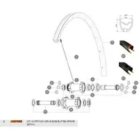 Mavic Ksyrium Elite Allroad/allroad Elite Disc 2017 Venstre Eiker 12 Enheter