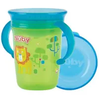 Nuby Drikkekopp m. Håndtak - 240ml - Grønn m. Trykk - - OneSize - Kopp