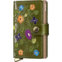 Secrid Miniwallet Stitch Floral Lommebok I Skinn