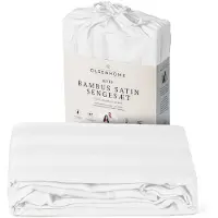 Olsen Home Bambus sengetøy - 140x200 cm - 100% naturlig bambus - - Hvitt satengvevd dyne