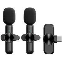 24hShop 2 Trådløse Mikrofoner med mottakere USB-C