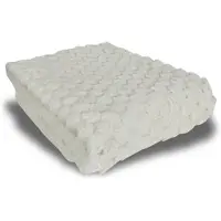 Nordstrand Pledd i imitert pels - 135x190 cm - Hvitt teppe med vaffelstruktur - Ekstra tykt og mykt -