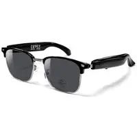 Mtp Products F20 Smart AI-brille med oversettelse, Bluetooth musikk/samtaler - UV-beskyttelse - Svart