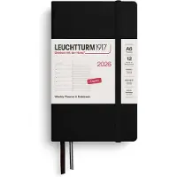Leuchtturm Weekly Planner & Notebook 2026 A6 Black Leuchtturm1917