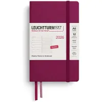 Leuchtturm Weekly Planner & Notebook 2026 A6 Port Red Leuchtturm1917