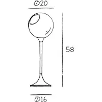 Design By Us Ballroom bordlampe, rosa, glass, munnblåst, dimbar