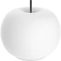 Kdln LED-bordlampe Kushi, hvit/svart, Ø 17 cm, glass