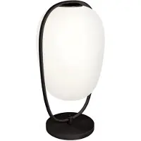 Kdln bordlampe Lannà, svart/hvit, høyde 40 cm