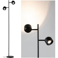Paulmann LED-gulvlampe Puric Pane I, svart, 2 lyskilder, 3-trinns dimming
