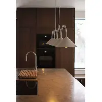 Globen Lighting hengelampe CURVE 5, beige, 5 lyskilder, 165 cm