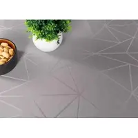 Nordstrand Bordduk - 140x420 cm - Jacquardduk med geometrisk mønster i grått - Eksklusiv festduk